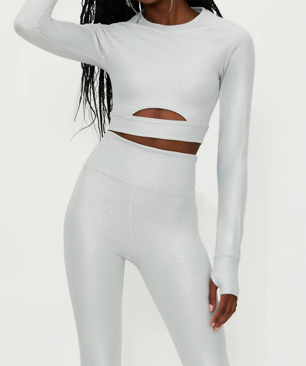 NEW BEACH RIOT women's francine long sleeve top in white